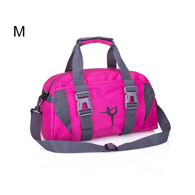 Nylon yoga mat bag with wet dry separation and shoe pocket - product image