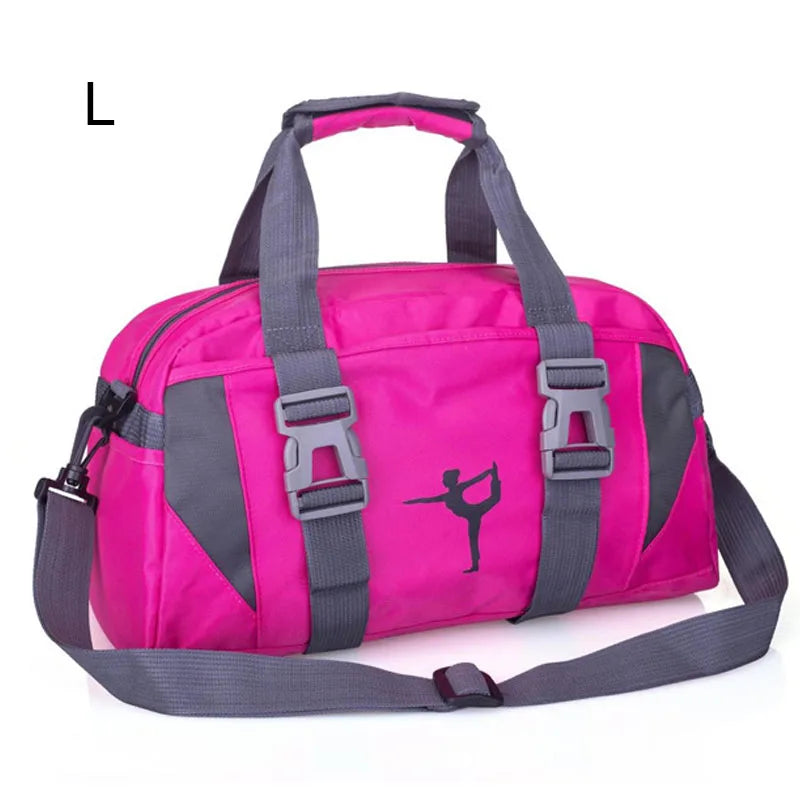 Nylon yoga mat bag with wet dry separation and shoe pocket - product image