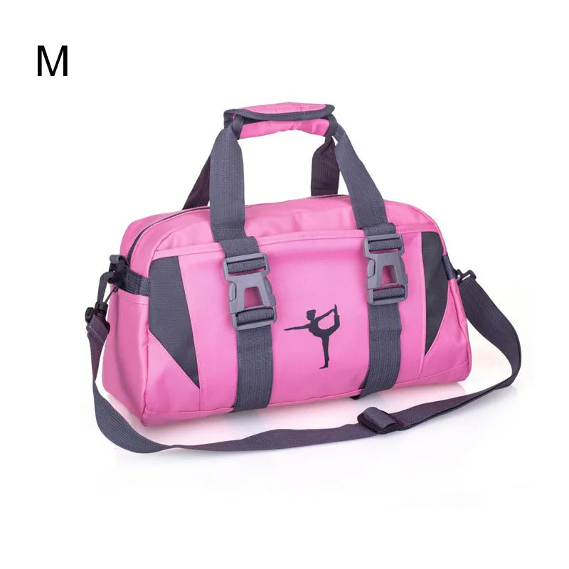 Nylon yoga mat bag with wet dry separation and shoe pocket - product image