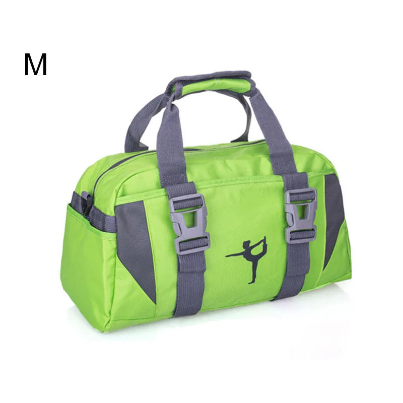 Nylon yoga mat bag with wet dry separation and shoe pocket - product image