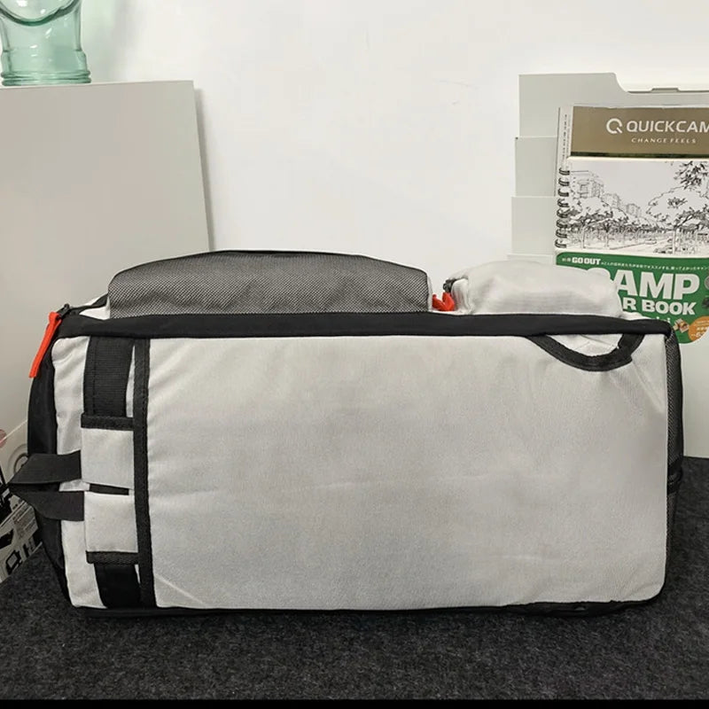 Nylon yoga travel gym backpack with dry wet shoes pocket and trolley sleeve - product image