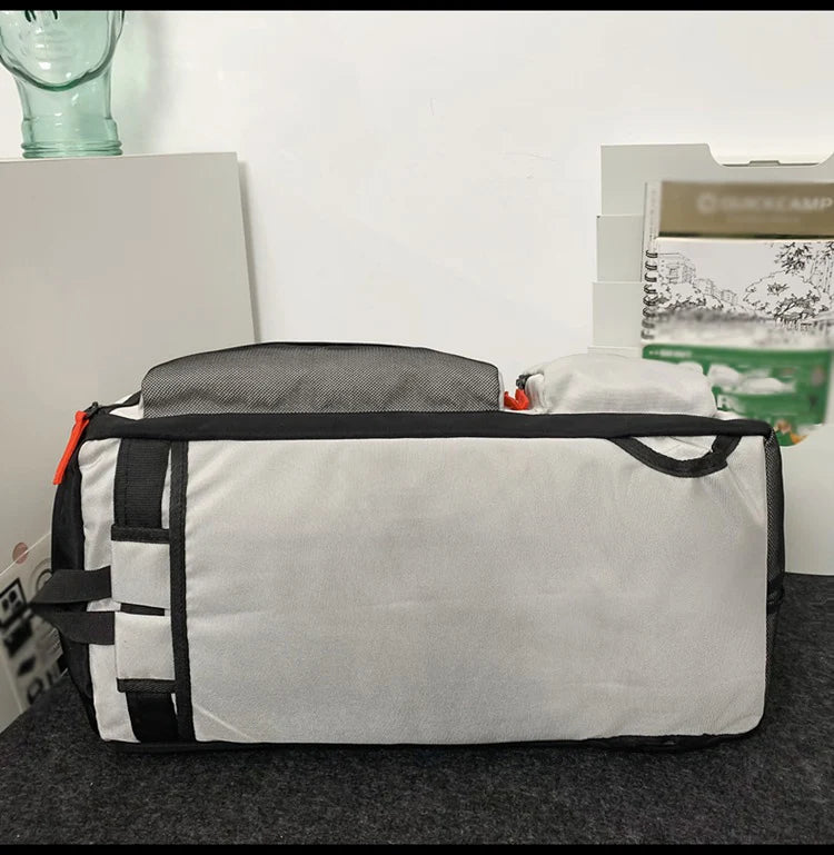 Nylon yoga travel gym backpack with dry wet shoes pocket and trolley sleeve - product image