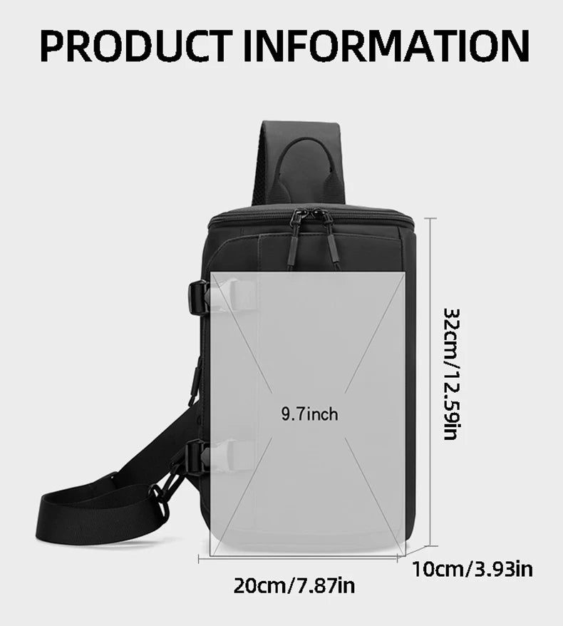 Outdoor climbing chest bag nylon durable multi-wear shoulder strap - product image
