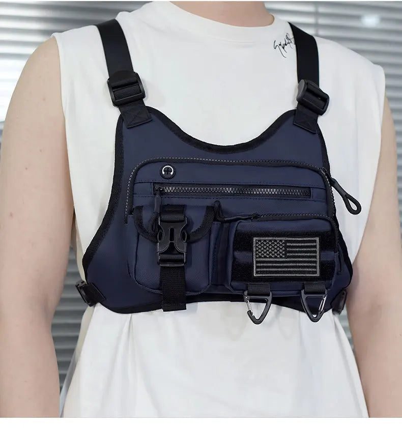 Outdoor climbing chest bag oxford lightweight adjustable shoulder straps - product image