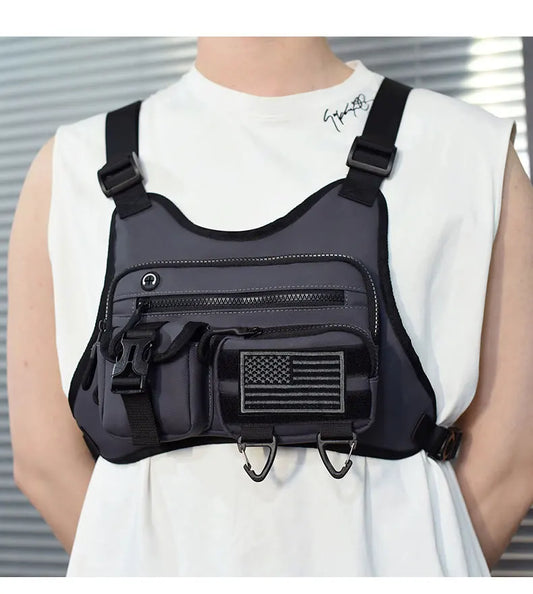 Outdoor climbing chest bag oxford lightweight adjustable shoulder straps - product image