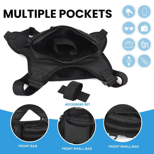 Outdoor climbing chest bag oxford lightweight adjustable shoulder straps - product image