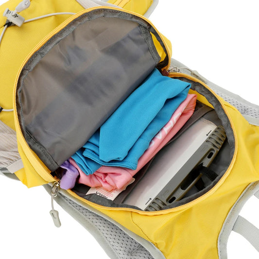 Outdoor climbing hydration backpack with reflective strip and waist pockets - product image
