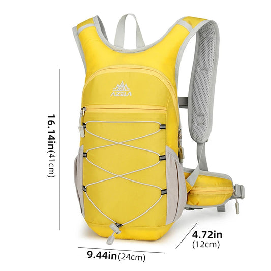 Outdoor climbing hydration backpack with reflective strip and waist pockets - product image