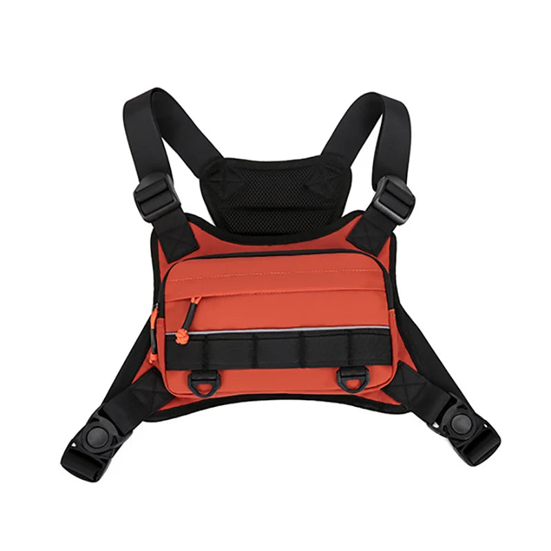 Outdoor climbing vest nylon multi-pocket reflective adjustable shoulder strap - product image