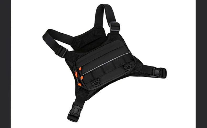 Outdoor climbing vest nylon multi-pocket reflective adjustable shoulder strap - product image