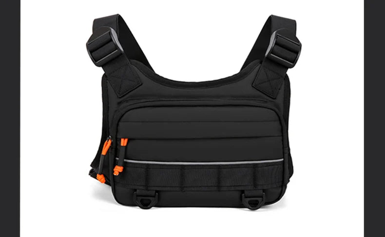 Outdoor climbing vest nylon multi-pocket reflective adjustable shoulder strap - product image