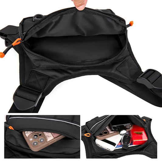 Outdoor climbing vest nylon multi-pocket reflective adjustable shoulder strap - product image