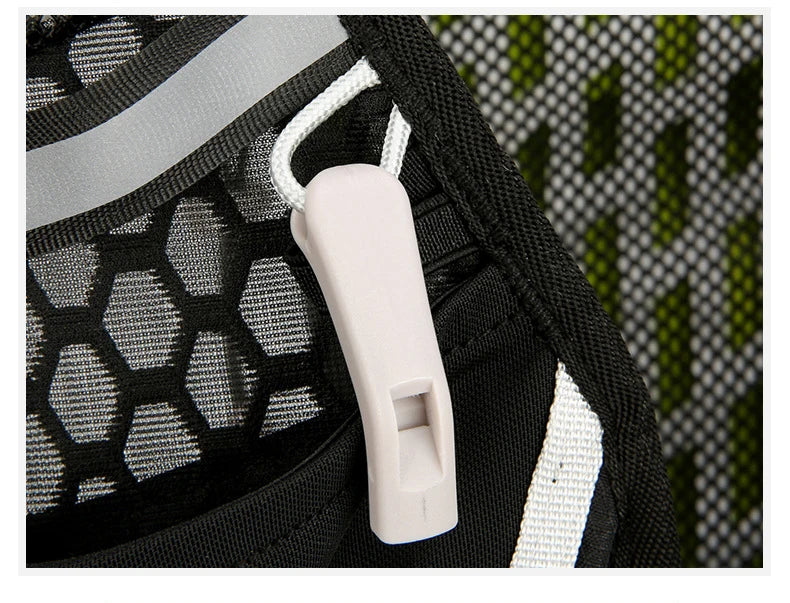 Outdoor cycling hydration backpack with reflective strips and multiple pockets - product image