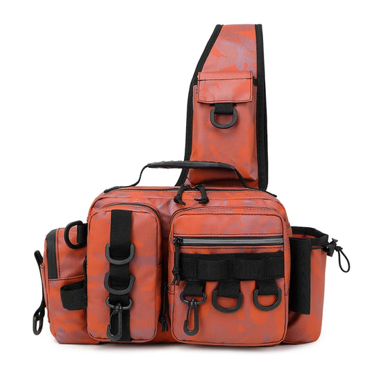 Outdoor hiking tackle bag oxford large capacity molle rod holder - product image