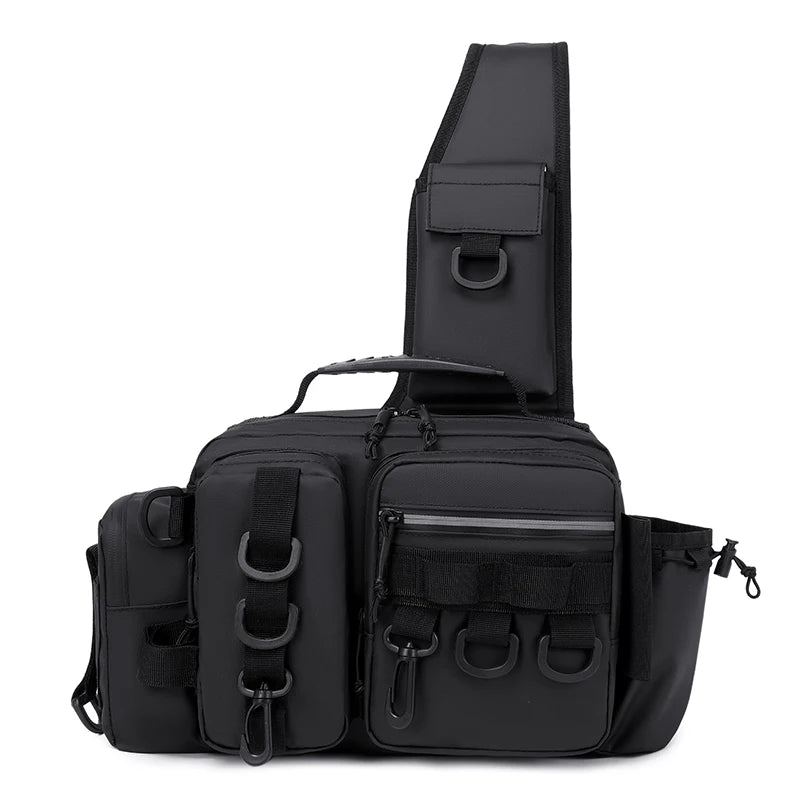 Outdoor hiking tackle bag oxford large capacity molle rod holder - product image