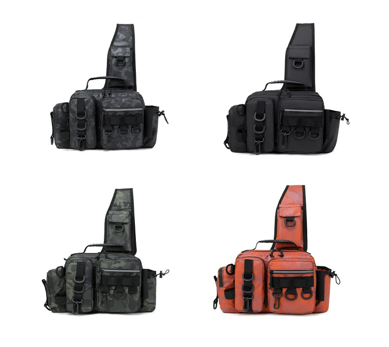 Outdoor hiking tackle bag oxford large capacity molle rod holder - product image