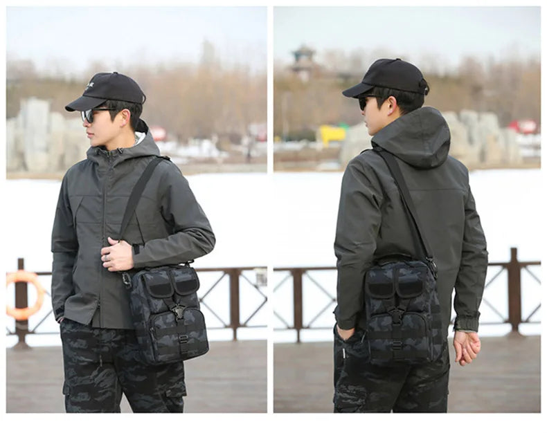 Outdoor lure bag nylon large capacity molle tactical shoulder crossbody bag - product image