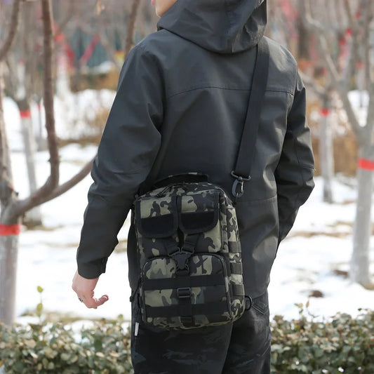 Outdoor lure bag nylon large capacity molle tactical shoulder crossbody bag - product image