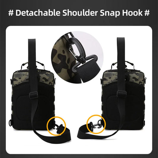 Outdoor lure bag nylon large capacity molle tactical shoulder crossbody bag - product image