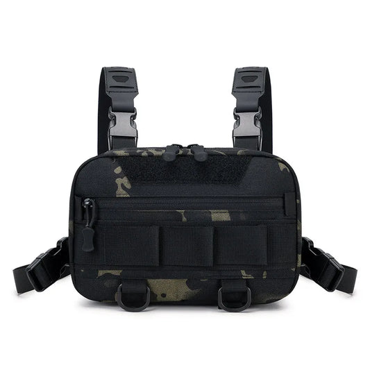 Outdoor tactical climbing chest bag nylon adjustable straps multiple pockets - product image