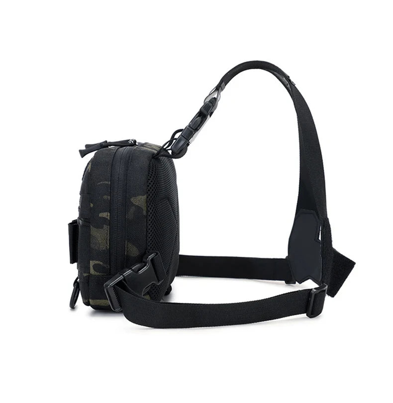 Outdoor tactical climbing chest bag nylon adjustable straps multiple pockets - product image