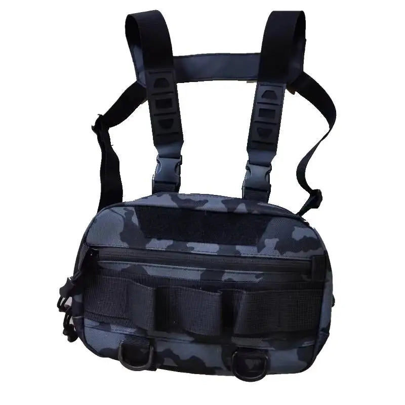 Outdoor tactical climbing chest bag nylon adjustable straps multiple pockets - product image