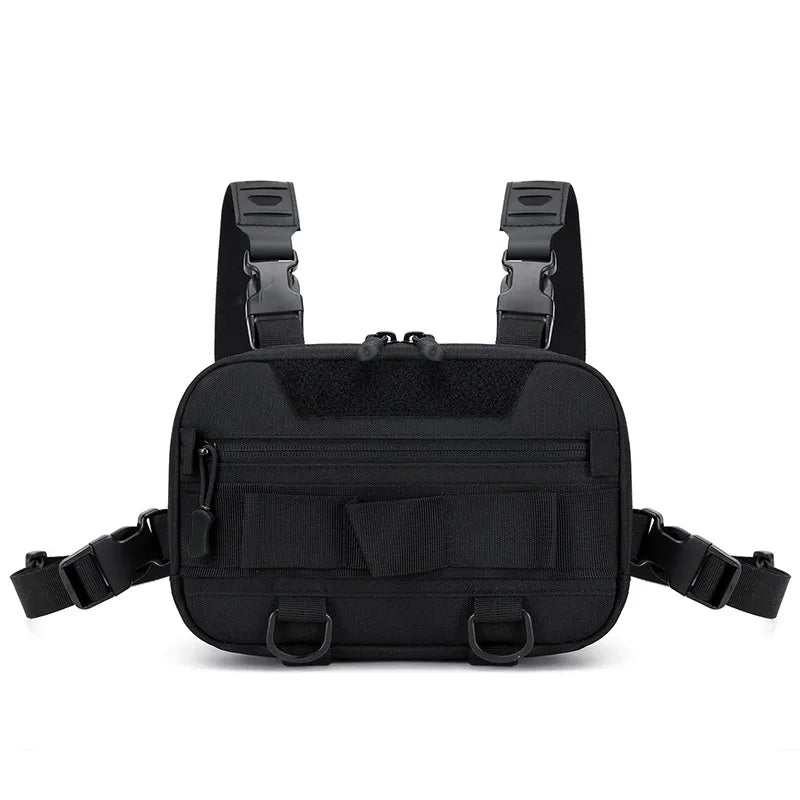 Outdoor tactical climbing chest bag nylon adjustable straps multiple pockets - product image