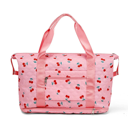 Oxford 2pcs tote bags foldable expandable with multiple pockets - product image