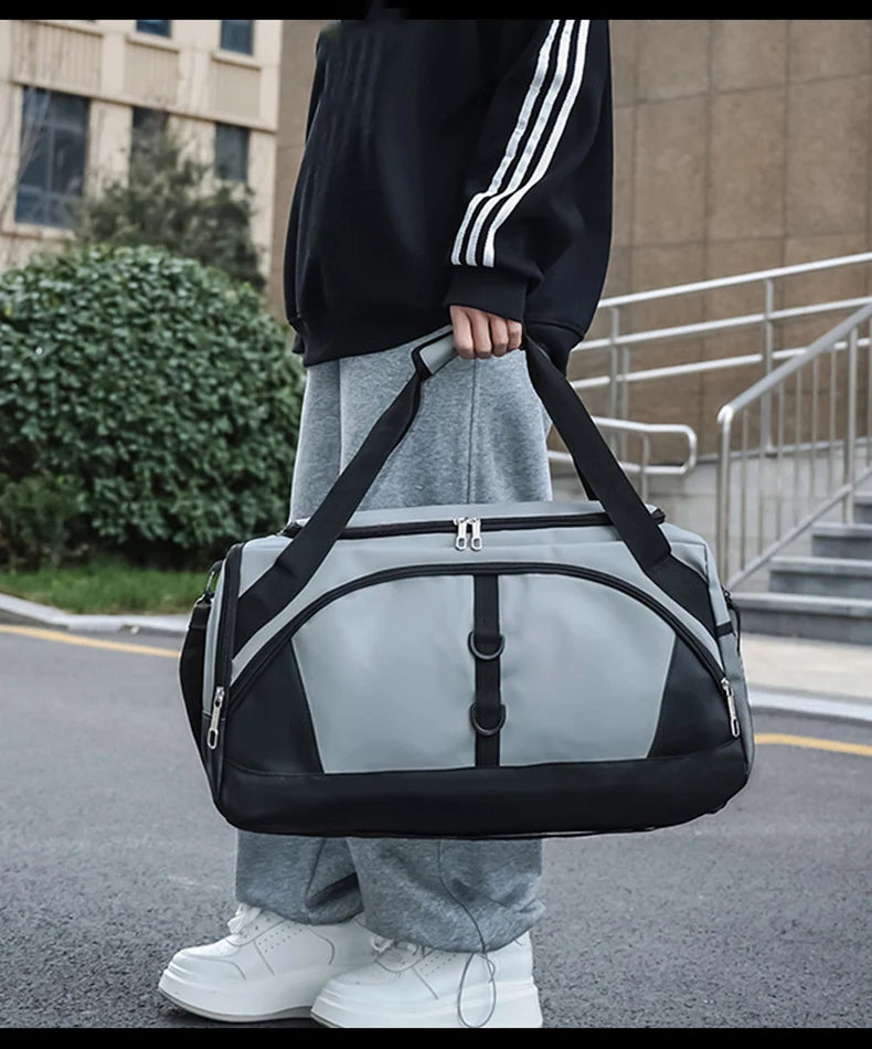 Oxford 55l sports bag gym fitness yoga duffel wet dry separation shoes compartment - product image