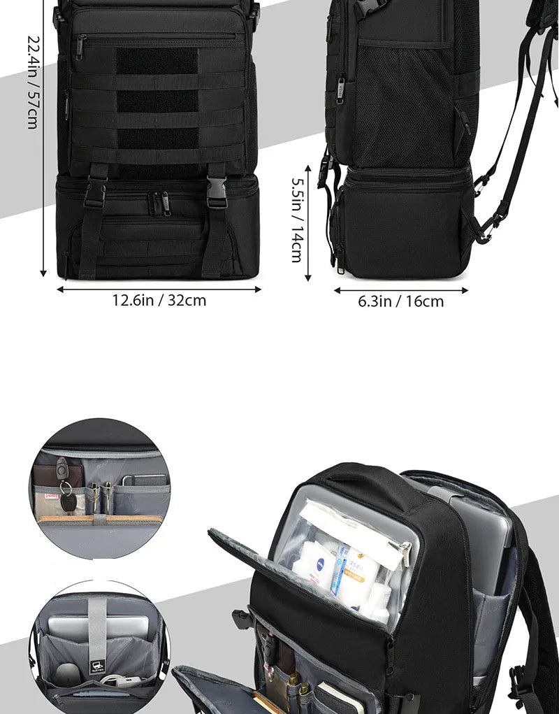 Oxford climbing backpack detachable insulated cooler laptop compartment - product image