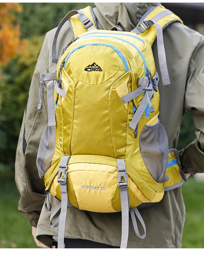 Oxford climbing backpack with shoe compartment and multi-layer storage - product image
