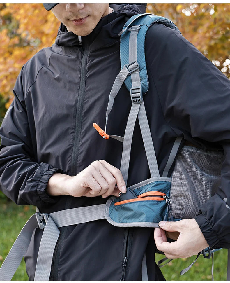 Oxford climbing backpack with shoe compartment and multi-layer storage - product image