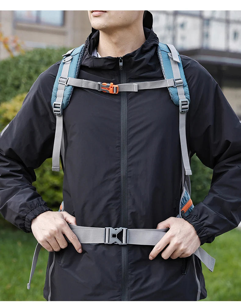 Oxford climbing backpack with shoe compartment and multi-layer storage - product image