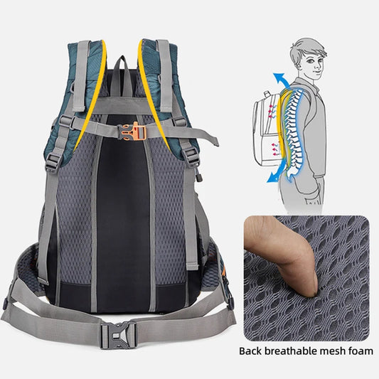 Oxford climbing backpack with shoe compartment and multi-layer storage - product image