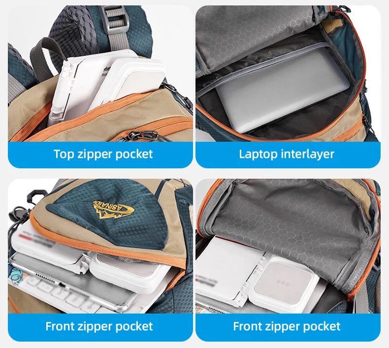 Oxford climbing backpack with shoe compartment and multi-layer storage - product image