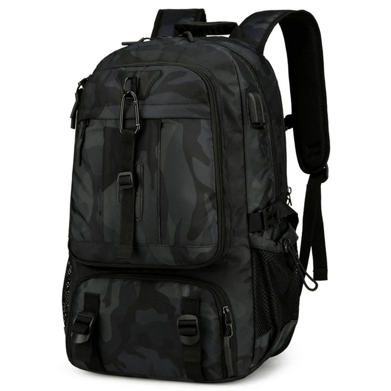 Oxford expandable gym backpack with usb port and shoe compartment - product image