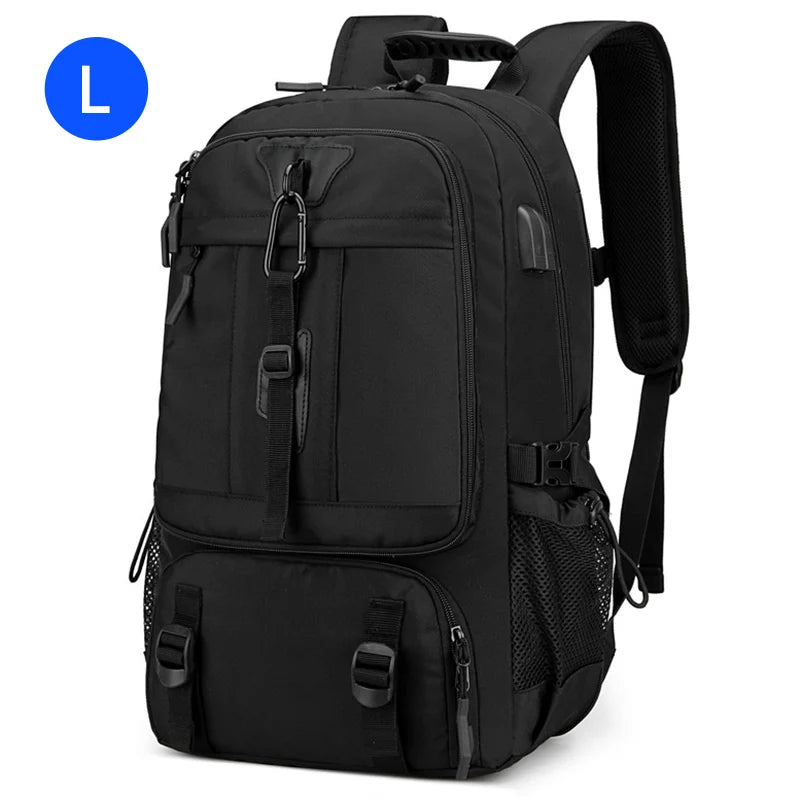 Oxford expandable gym backpack with usb port and shoe compartment - product image