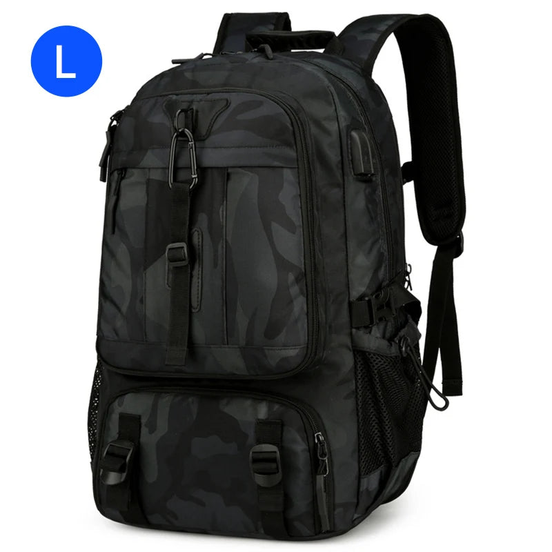 Oxford expandable gym backpack with usb port and shoe compartment - product image