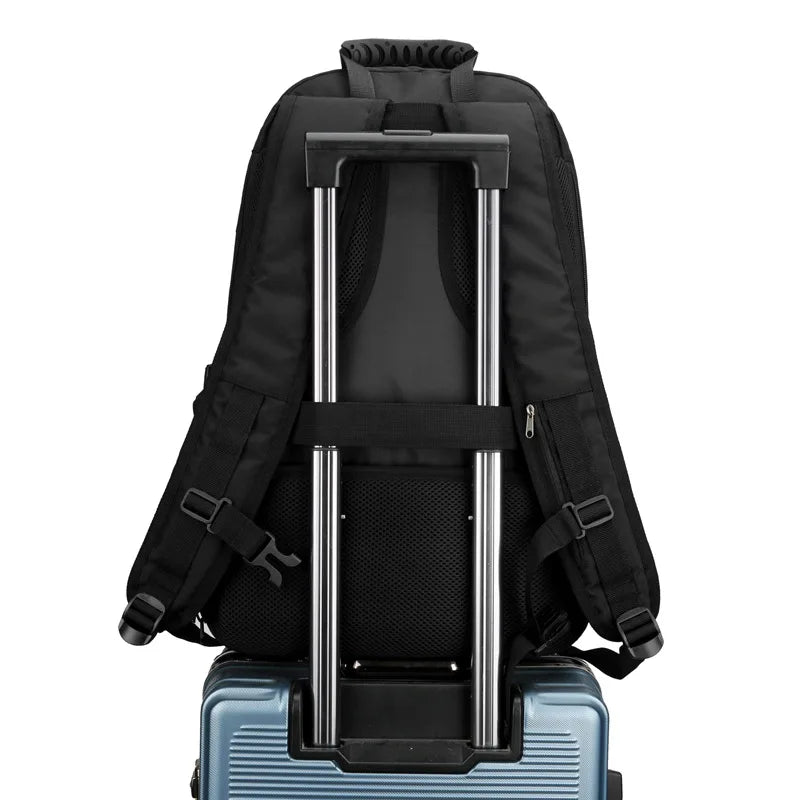 Oxford expandable gym backpack with usb port and shoe compartment - product image