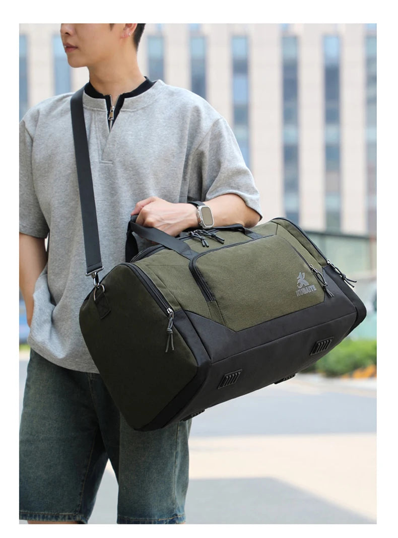 Oxford fitness yoga duffel bag with independent shoe compartment - product image