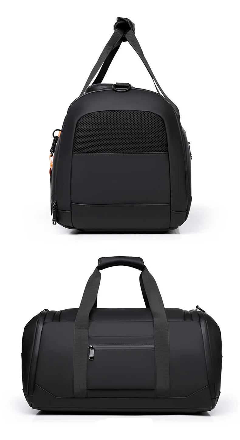Oxford gym duffel bag with wet dry separation and shoe compartment - product image