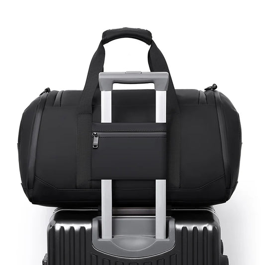 Oxford gym duffel bag with wet dry separation and shoe compartment - product image