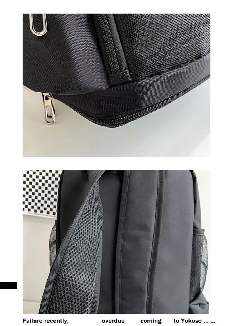 Oxford gym fitness backpack with shoe compartment and adjustable trolley straps - product image