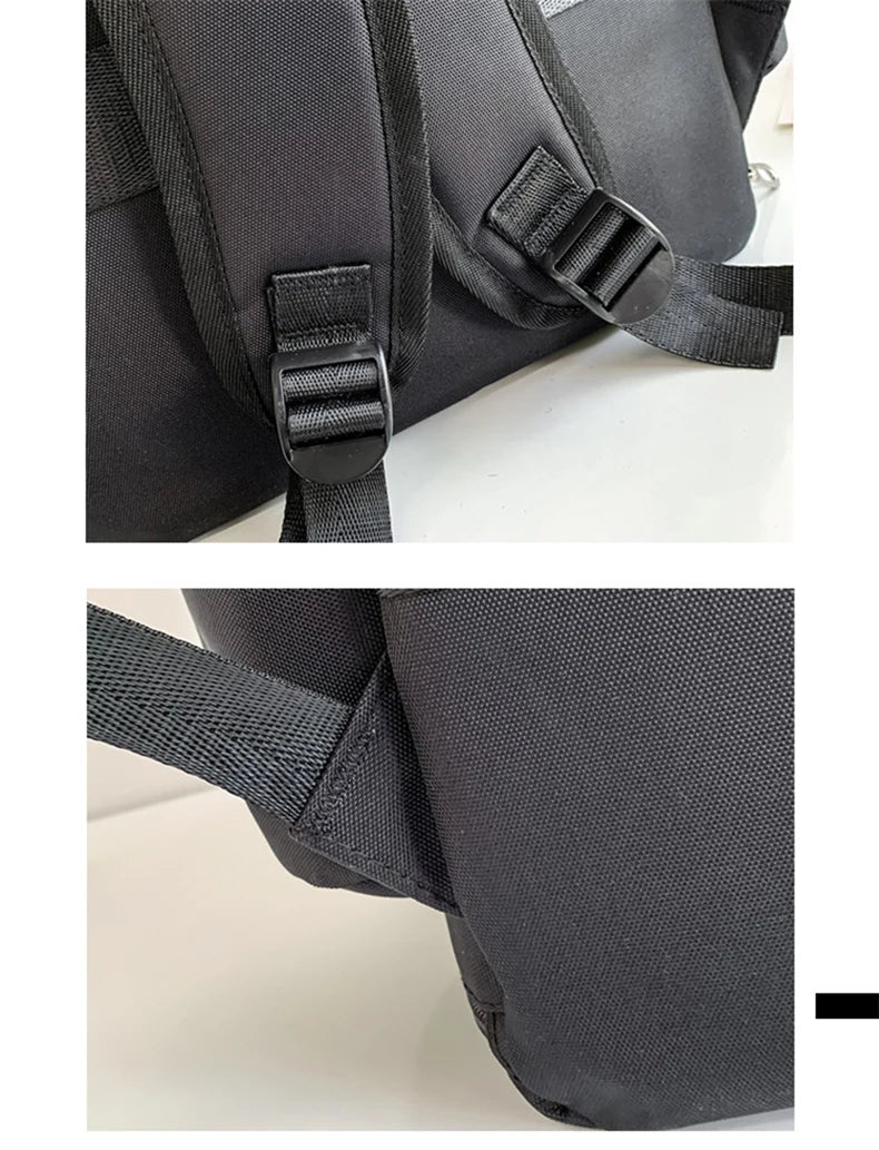 Oxford gym fitness backpack with shoe compartment and adjustable trolley straps - product image
