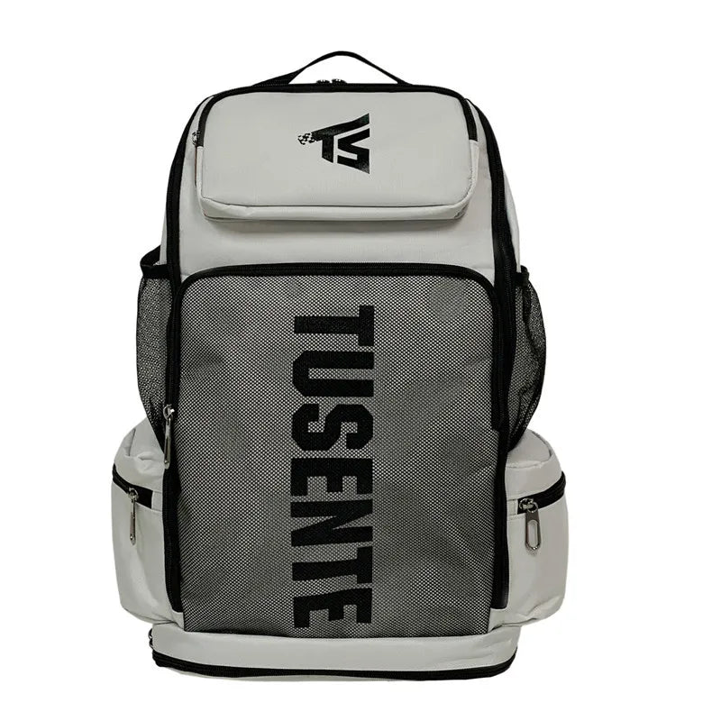 Oxford gym fitness backpack with shoe compartment and adjustable trolley straps - product image