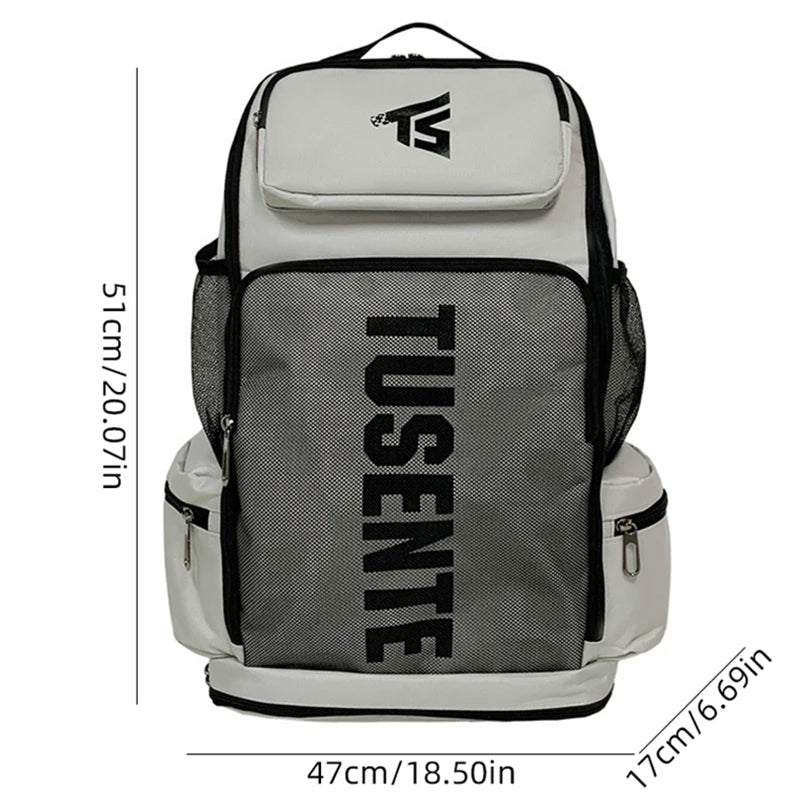 Oxford gym fitness backpack with shoe compartment and adjustable trolley straps - product image