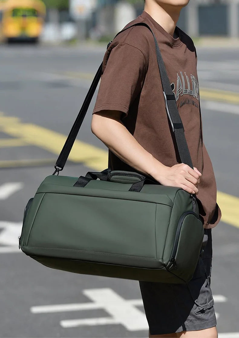 Oxford gym fitness bag multi-compartment wet dry separation shoes pocket outdoor - product image