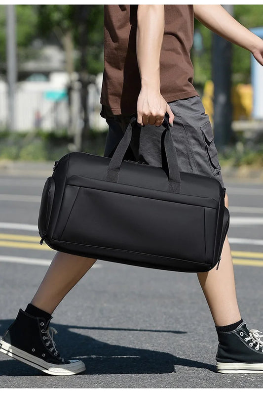 Oxford gym fitness bag multi-compartment wet dry separation shoes pocket outdoor - product image