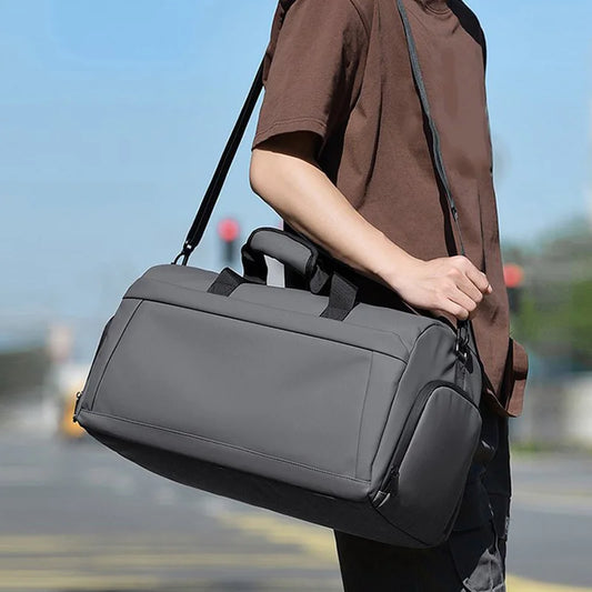 Oxford gym fitness bag multi-compartment wet dry separation shoes pocket outdoor - product image