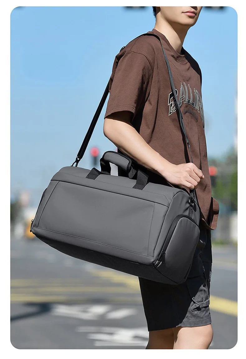 Oxford gym fitness bag multi-compartment wet dry separation shoes pocket outdoor - product image